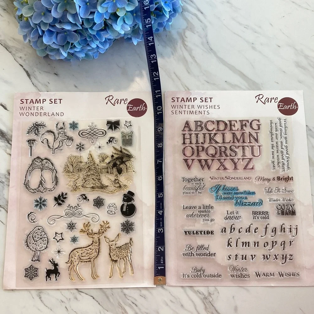 Homemaker Rare Earth Winter Wonderland and Winter Wishes Stamp Sets